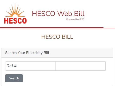 HESCO Online Bill Check 2022 by Reference Number