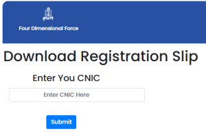 Join Pak Navy Registration Slip 2023 Download by CNIC or Name