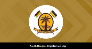 Sindh Rangers Registration Slip 2023 Download by CNIC No