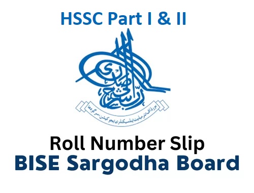 BISE Sargodha Roll Number Slip 2023 12th Private & Regular