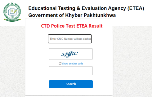 ETEA CTD Test Result 2023 Merit List Check Online