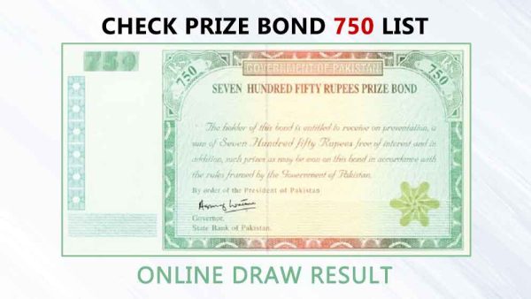 750 Prize Bond List 2023 Online Check