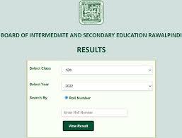 Bise Rawalpindi 12th Class Result 2023 by Name & Roll Number