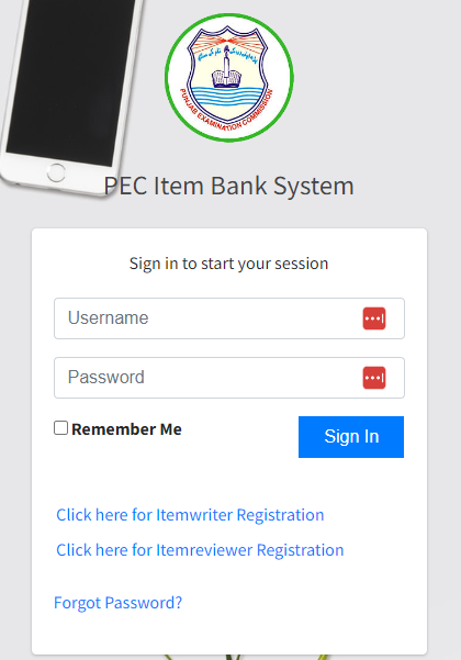 PEC Bank Login System 2023 Paper Download Online