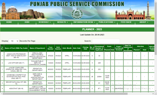 PPSC Planner 2023 All Subjects Online Check