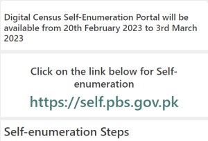 Self-Enumeration Registration 2023 Login Portal